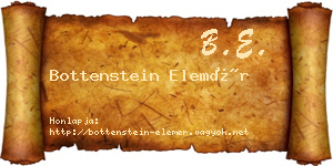 Bottenstein Elemér névjegykártya